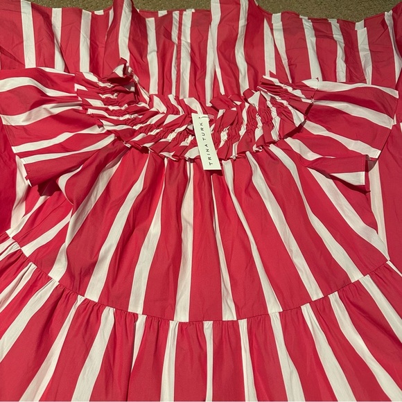 NWT TRINA TURK | Cattleya Tiered Striped Dress medium - Picture 4 of 4